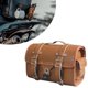 thumbnail image 1 of Bolsa de cola de motocicleta genérica Bolsa de almacenamiento retro de Zipe Multifuncional Marrón, 1 of 8