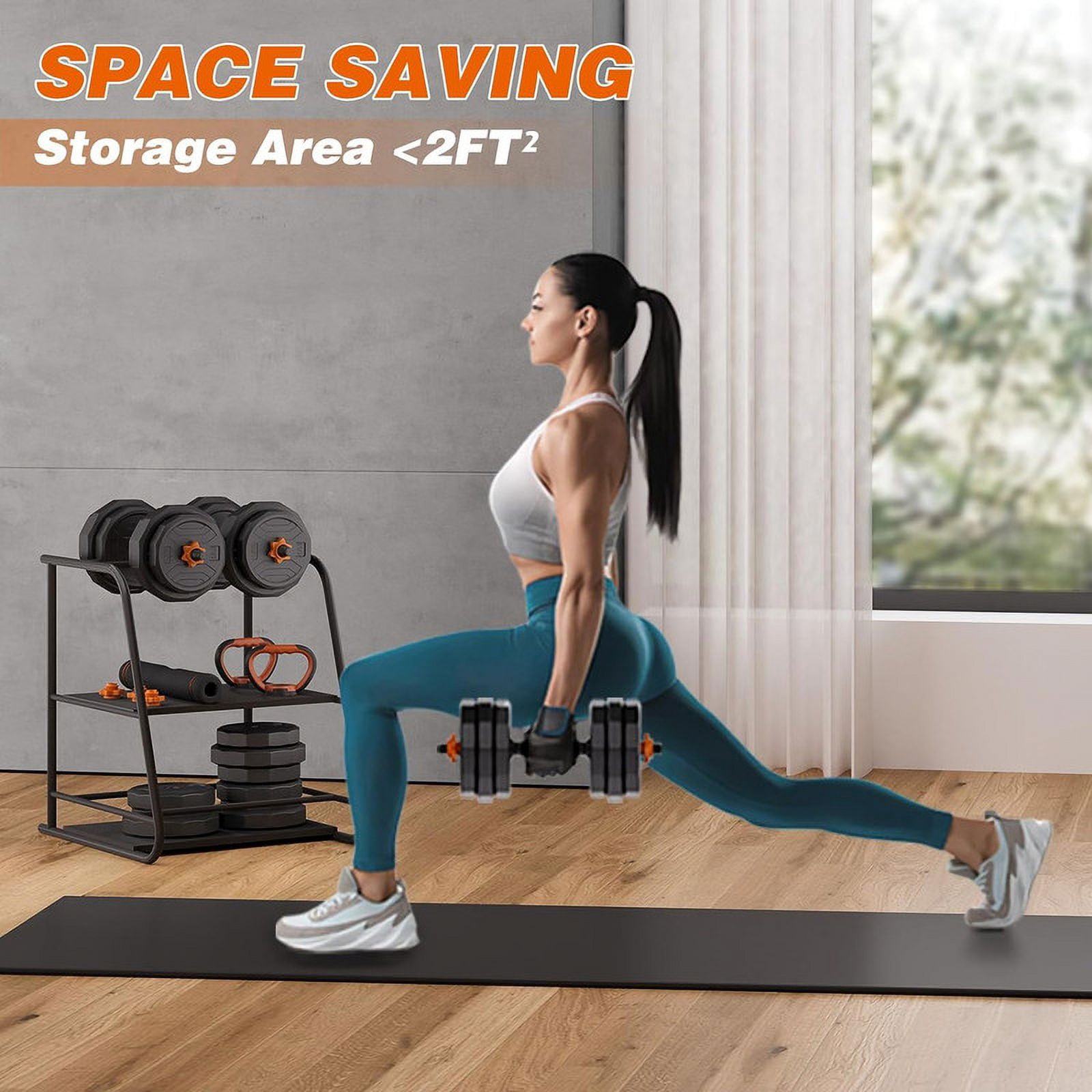 CELLOMOMO Adjustable Dumbbell Set, 66 lb
