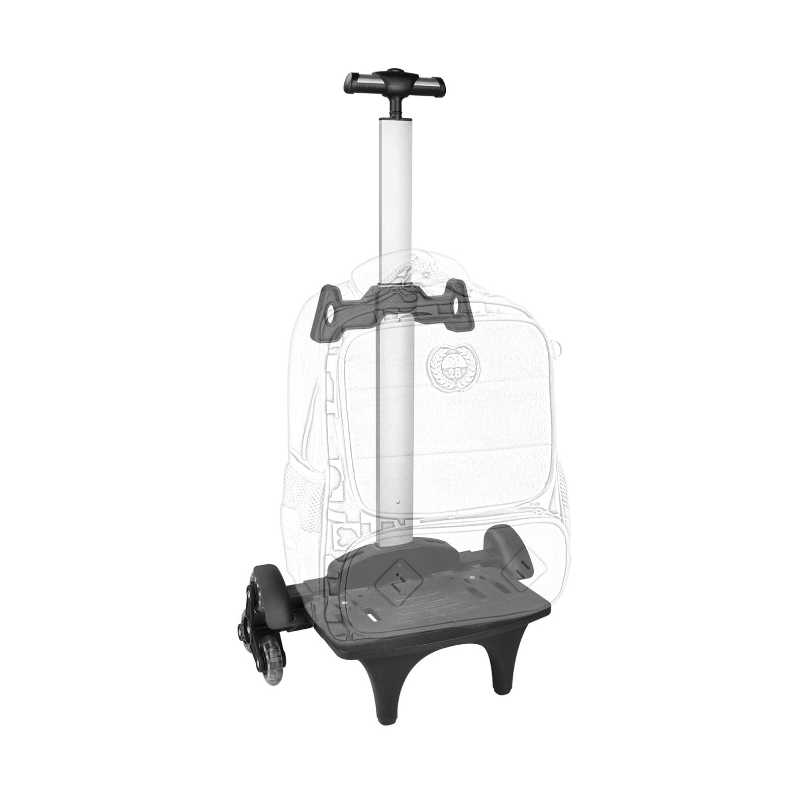 Foldable Backpack Trolley,Wheeled Cart Bookbag Luggage Cart Hand Truck