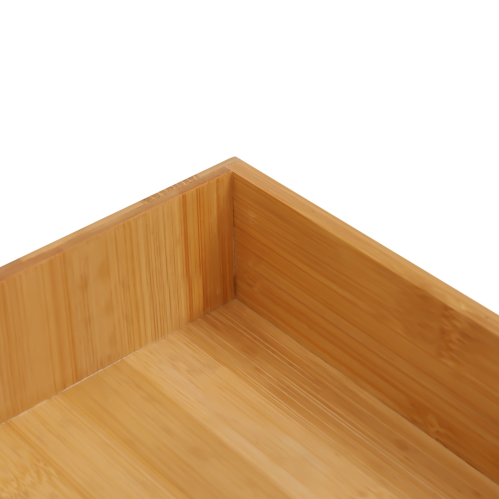 Dwellnix Tabletop Cosmetic Storage Simple Design Bamboo Desk Organizer 3 Drawers