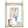 thumbnail image 5 of Gold Freestanding Metal Clothes Rack Garment Rack Clothing Display Store 180cm for Laundry Rooms, Bedrooms, 5 of 20