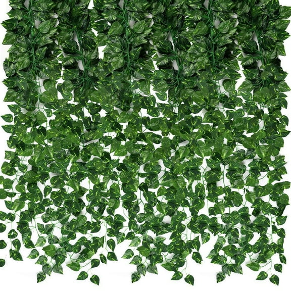CEWOR 24 Pack 173ft Artificial Ivy Garland Fake Greenery Leaf Vines Hanging Plants for Home Wedding Garden Swing Frame Decoration