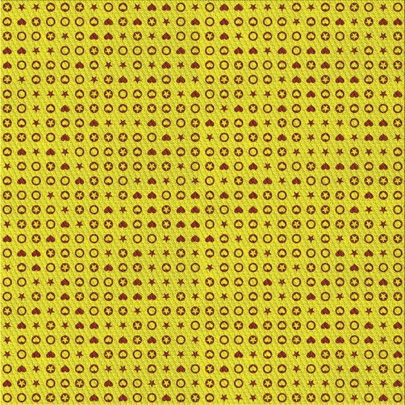 Ahgly Company Indoor Square Patterned Canary Yellow Area Rugs, 4' Square