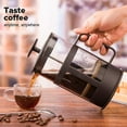 thumbnail image 4 of Kibhous French Press Coffee Machine Capacity 34Oz Coffee Machine, with 1 Filter, Heat-Resistant Borosilicate Glass, Black, 4 of 9