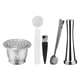 thumbnail image 1 of Vaina de cápsulas reutilizables Kit de cápsulas de cápsulas de reutilizables, grado alimenticio lavable, con tapa Espresso DIY Coffee 304 Acero inoxidable para de Multi plata Magideal Vaina de cápsulas reutilizables, 1 of 7