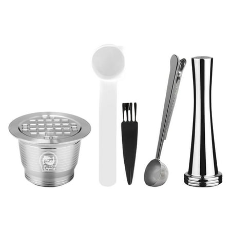 

Refillable Coffee Pod Filter Set with Hammer and Brush Washable Espresso DIY Coffee Reusable for Coffee Machine