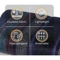 thumbnail image 3 of Alpaca Wool Throw Blanket | Warm, Ultra-Soft, 85" x 65" | Breathable, Non-Itchy Blanket-Throw | Hypoallergenic and Beautiful Fabric (Dark Blue), 3 of 5