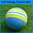 thumbnail image 2 of 20pcs Golf Swing Training Foam Balls Indoor Practice Rainbow Sponge Balls Flexible Soft Golf Practice Ball Training Q007 20PCS Random Color, 2 of 4