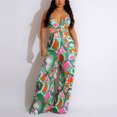 thumbnail image 2 of Wyzesi Jumpsuit Shorts V Neck Women'S Printed Neck Jumpsuit with Backless Design, 2 of 5