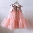 thumbnail image 2 of Vestido infantil de jacquard rosa para múltiples ocasiones, para niñas de un año, para organizar fiestas de cumpleaños, pasarela, piano, 2 of 4