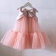 thumbnail image 5 of Vestido infantil de jacquard rosa para múltiples ocasiones, para niñas de un año, para organizar fiestas de cumpleaños, pasarela, piano, 5 of 5