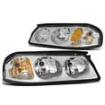 thumbnail image 1 of DNA MOTORING HL-OH-CI00-CH-AM Chrome Amber Headlights Compatible with 00-05 Impala, 1 of 4