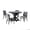 Gray, variant on Roundhill Furniture Walton 5-Piece Round Dining Set, Cross-Buck Table