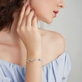 thumbnail image 2 of Bleu SECRET Pulsera Mujer Plata 925 Infinito, Pulsera Amor Mujer Ajustable, Joyas Mujer Regalos Navidad para Mujer Cumpleaños Regalo Día de la Madre Pulseras Corazón Infinito Mamá Plata, 2 of 5