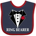 thumbnail image 3 of Inktastic Tuxedo Ring Bearer Boys Baby Bib, 3 of 4