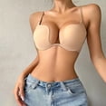 thumbnail image 2 of Women's Push up Bra U Deep Plunge Padded Low Cut Underwire Bra, 2 of 5