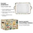 thumbnail image 2 of Yayeee Canvas Storage Basket with Handles for Shelves Fabric Bins Closet Organizer, Floral Animals, 2 of 8