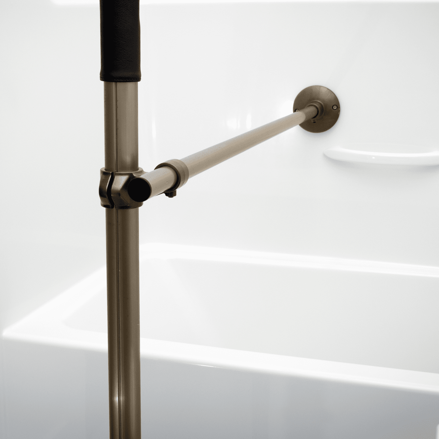 Signature Life 48 inch Horizontal Grab Bar Accessory for the Sure Stand Security Pole, Dark Bronze