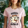 thumbnail image 5 of Ghost Goals Graphic Tee Funny Ghost Workout Cartoon Shirt, Black, Size L, 5 of 6