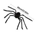 thumbnail image 2 of Realistic Giant Halloween Spider Decoration, Hairy Black Scary Spider with Creepy Eyes and Adjustable Legs, 23.6 Inch Plastic Plush Prop for Indoor Outdoor Party Decor, 2 of 2