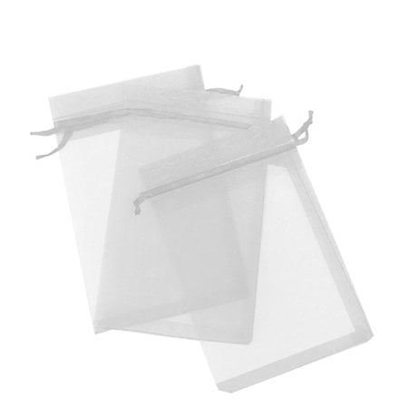 100 Pcs Sacs en Organza Transparents Argent 4X6 avec Cordon de Serrage, Pochettes à Bijoux, Sacs Cadeaux pour Fête de Mariage, Sacs Cadeaux, Sacs à Bonbons, Kyezi Design And Craft