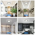 thumbnail image 3 of Modern Dimmable 15" LED Ceiling Light, Adjustable 5 Color Temperature, Energy-Efficient Fixture, Matte Black Metal Frame, 2700K/3000K/3500K/4000K/5000K, For Bedrooms, Kitchens, Living Rooms, Offices, 3 of 10