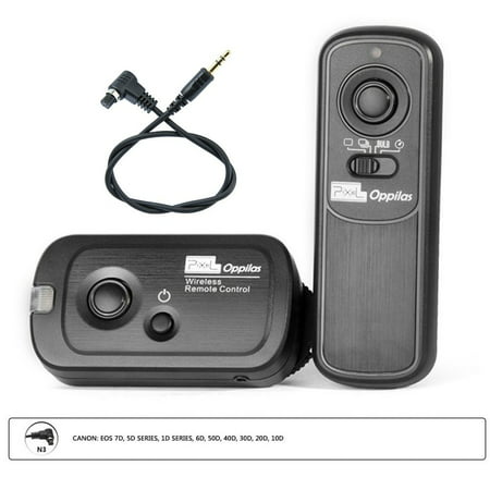 Pixel RW221 N3 Wireless Timer Shutter Release Remote Control for Canon EOS 7D, 5D series, 1D series, 6D, 50D, 40D, 30D, 20D,