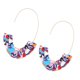 thumbnail image 3 of Pendientes en forma de U Sonducket con estampado de leopardo naranja, 3 of 6