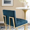 thumbnail image 5 of Bar Stool Chair Barstool, Fabric, Metal Steel, Gold Navy Blue, Modern Contemporary Urban Design, Bar Pub Cafe Bistro Hotel Restaurant Hospitality, 5 of 8