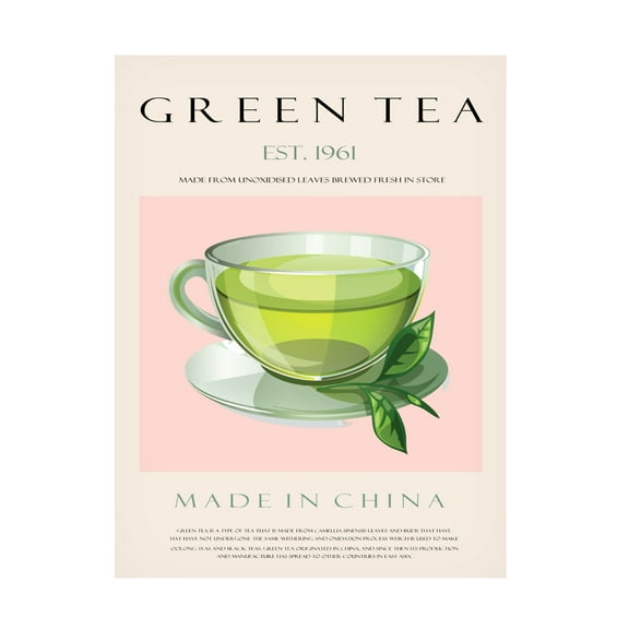 Trademark Fine Art Rikke Londager Boisen Green Tea Est. 1961 Canvas Wall Art