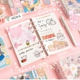 thumbnail image 3 of Cuaderno de 100 páginas carpeta de anillas de PVC cuaderno para estudiantes oficina escuela Hugtrwg Para estrenar, 3 of 9