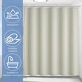 thumbnail image 4 of Dznils Waffle Shower Curtain with Hooks, Thick Weighted Fabric Bathroom Curtain, Green, 72" x 72", 4 of 8