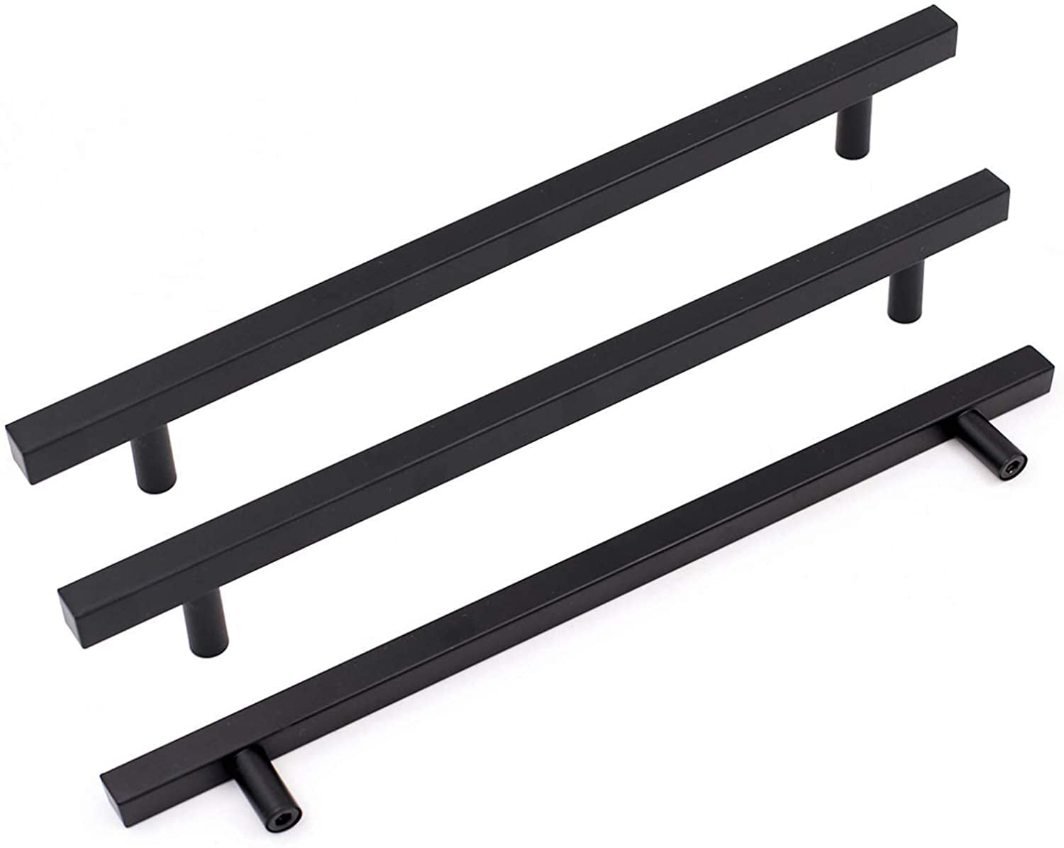 Goldenwarm 10 Pack Matte Black Pulls 84/5inch Hole Centers