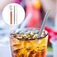 thumbnail image 3 of Portable Straw, Heaveant Orange Stainless Steel Portable Reusable Retractable Straw Kit for Picnic, 3 of 8