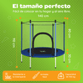 thumbnail image 3 of Trampolín Yei 55 Pulgadas con Red de Seguridad Estructura de Acero y Protección Acolchonada, 3 of 6