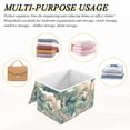 thumbnail image 6 of Yayeee Collapsible Cube Storage Bin with Lid Fabric Closet Decorative Basket with Handles, Floral Forest Pattern, 6 of 7