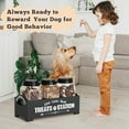 thumbnail image 4 of Cute Dog Treat Jar with Wooden Box, Pet Food Storage Container, 4 of 7