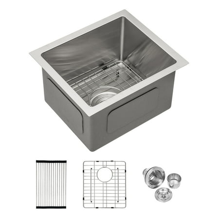 13x15x9 Inches 16-Gauge 304 Stainless Steel Undermount Single Bowl Kitchen Sink