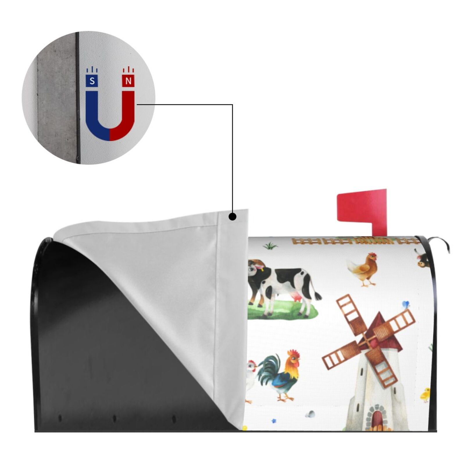 Kdxio Magnetic Mailbox Cover 21x18 in Mailbox Cover Outdoor Decoration Holiday Mailbox Covers for Home Garden Yard-21x18 in