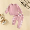 thumbnail image 2 of NIEWTR Baby Girl Clothes Fall Long Sleeve Pullover Tops & Pant Sets Toddler Winter Outfits Toddler Girl Outfit For 1t 2t 3t 4t 5t 6t,6-12 Months, 2 of 7