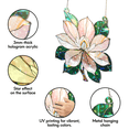thumbnail image 3 of 89Bloom Magnolia Stained Glass Hologram Ornament, Stained Glass Suncatcher Ornaments Home Decor, Flower Holographic Ornaments, 3 of 7