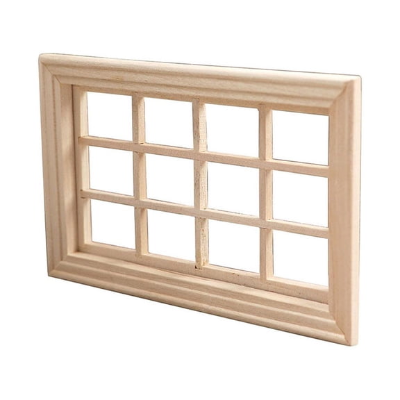 LOLIPPYY Mini Window Frame Decoration in Beige for Home Interior 1Pack