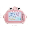 thumbnail image 3 of Oggfader Toddler Magnetic Drawing Board - Shark Shaped 4-Color Zone Erasable Reusable Doodle Pad, Non-Toxic Plastic Educational Travel Toy for 1-3 Year Old Girls, 3 of 6