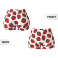 thumbnail image 6 of Yiaed Hand Drawn Strawberry Print Women's Athletic Shorts Running Shorts Sporty Short High Waisted Elastic Workout Shorts for Yoga Gym Running & Sports -Small, 6 of 8