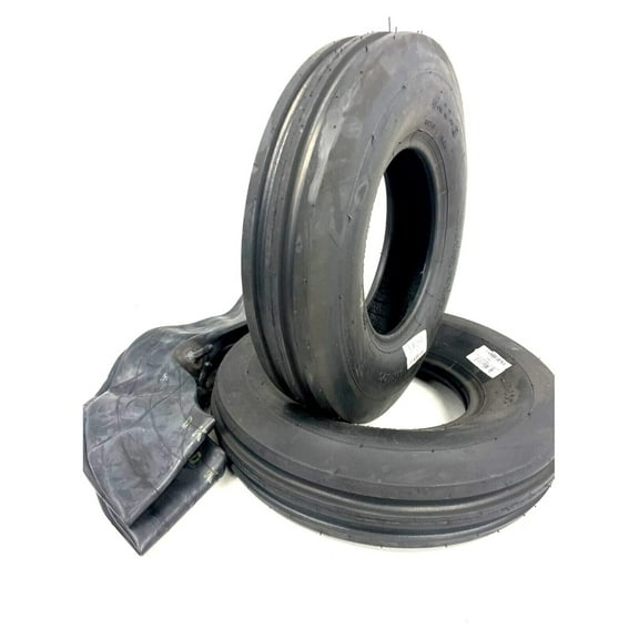 LOT OF TWO (2) 4.00-8 4.00x8 Tri Rib (3 Rib) Tires with Tubes