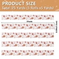 thumbnail image 3 of 5 Rolls Christmas Ribbon 1.5 inch Wide Decorative Ribbon for Gift Wrapping and Holiday Decorations Watercolor Pink Maple Leaves, 3 of 7