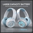 thumbnail image 4 of Wireless Gaming Headset for PS5/PC/PS4/Switch,Wired/2.4G/Bluetooth Gaming Headphones with Mic/Surround Sound/Space Capsule Design and Cool Linght/1000mAh Large Battery/White, 4 of 9