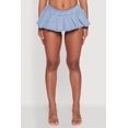 thumbnail image 4 of Women's Denim Pleated Micro Skirt with Shorts Lining, 4 of 6