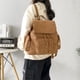 thumbnail image 2 of Bolso de hombro de cuero nobuk Vintage, mochila antirrobo, bolsos casuales de viaje, mochila escolar para mujer Fivean unisex, 2 of 2