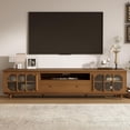 thumbnail image 6 of 78.74" Mid Century Modern TV Stand, TV Console, Media Entertainment Center with Storage, Fits 75–85 Inch TVs for Living Room & Bedroom, Walnut, 6 of 7